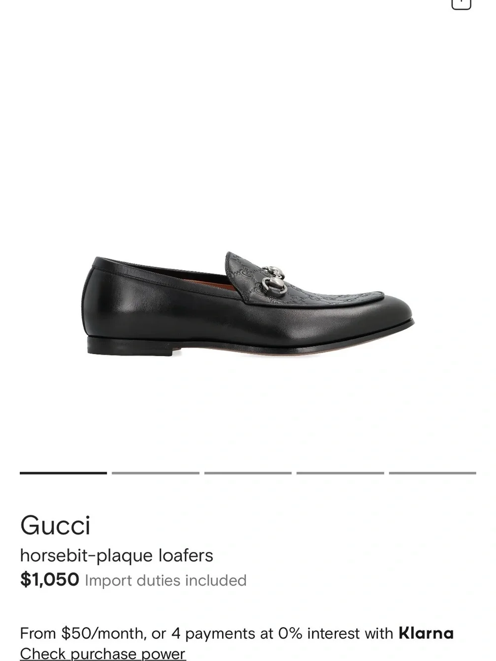 Gucci black leather